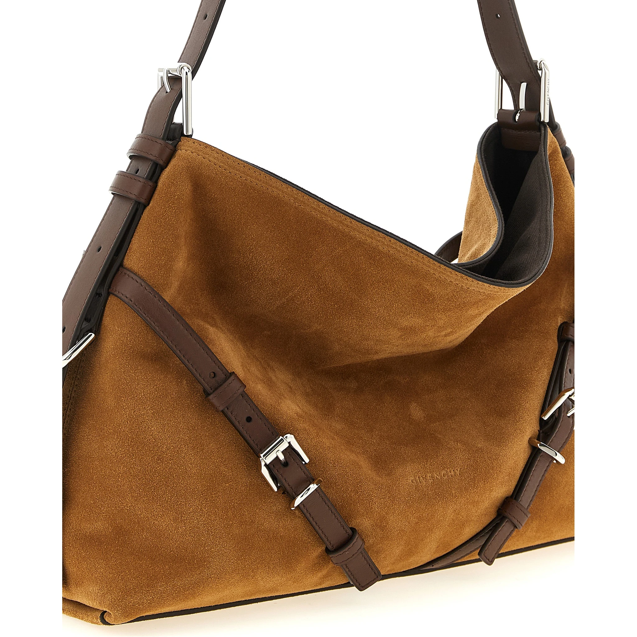 Brown Calfskin Shoulder Bag