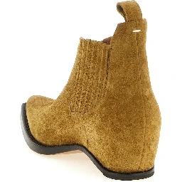 Brown Bovine Leather Ankle Boots