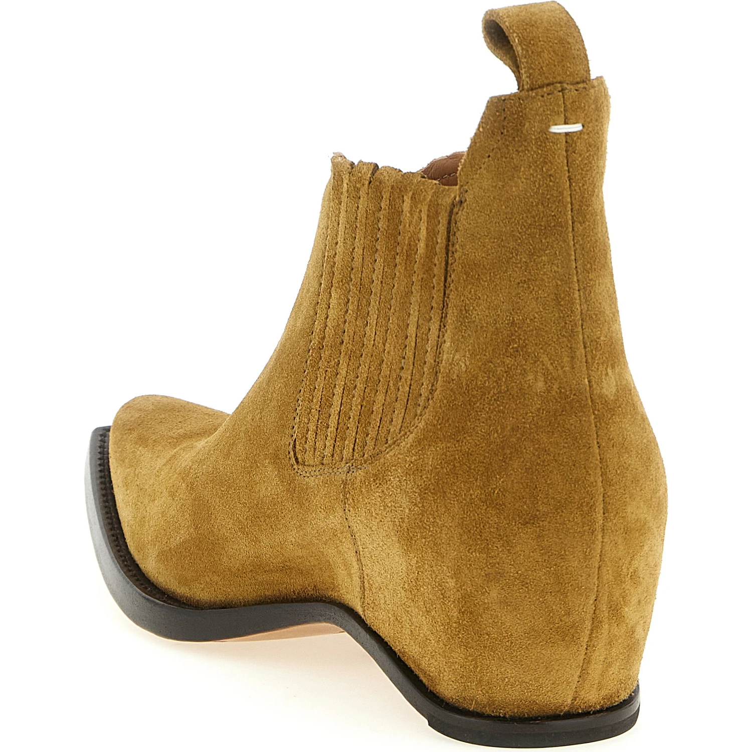 Brown Bovine Leather Ankle Boots