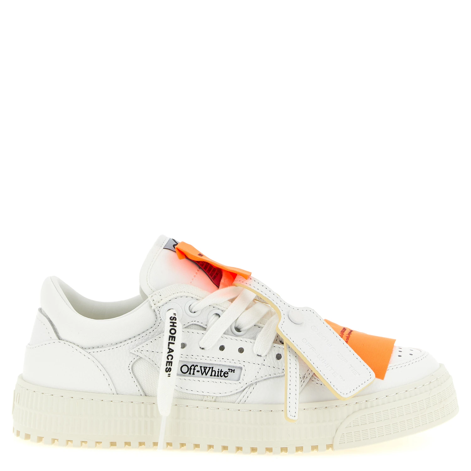 White Calfskin Athletic Sneakers
