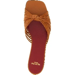 Brown Goatskin Slides