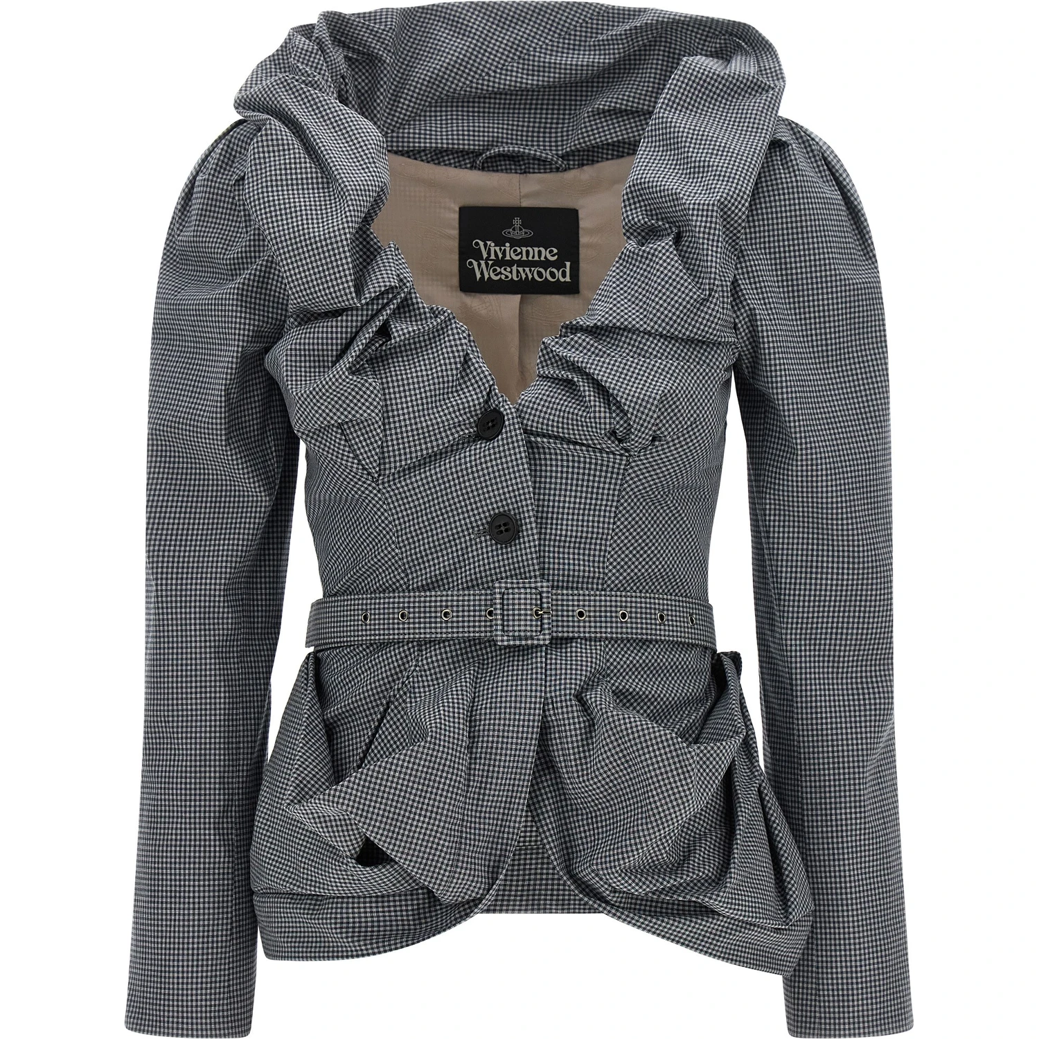 Gray Cotton Blazer