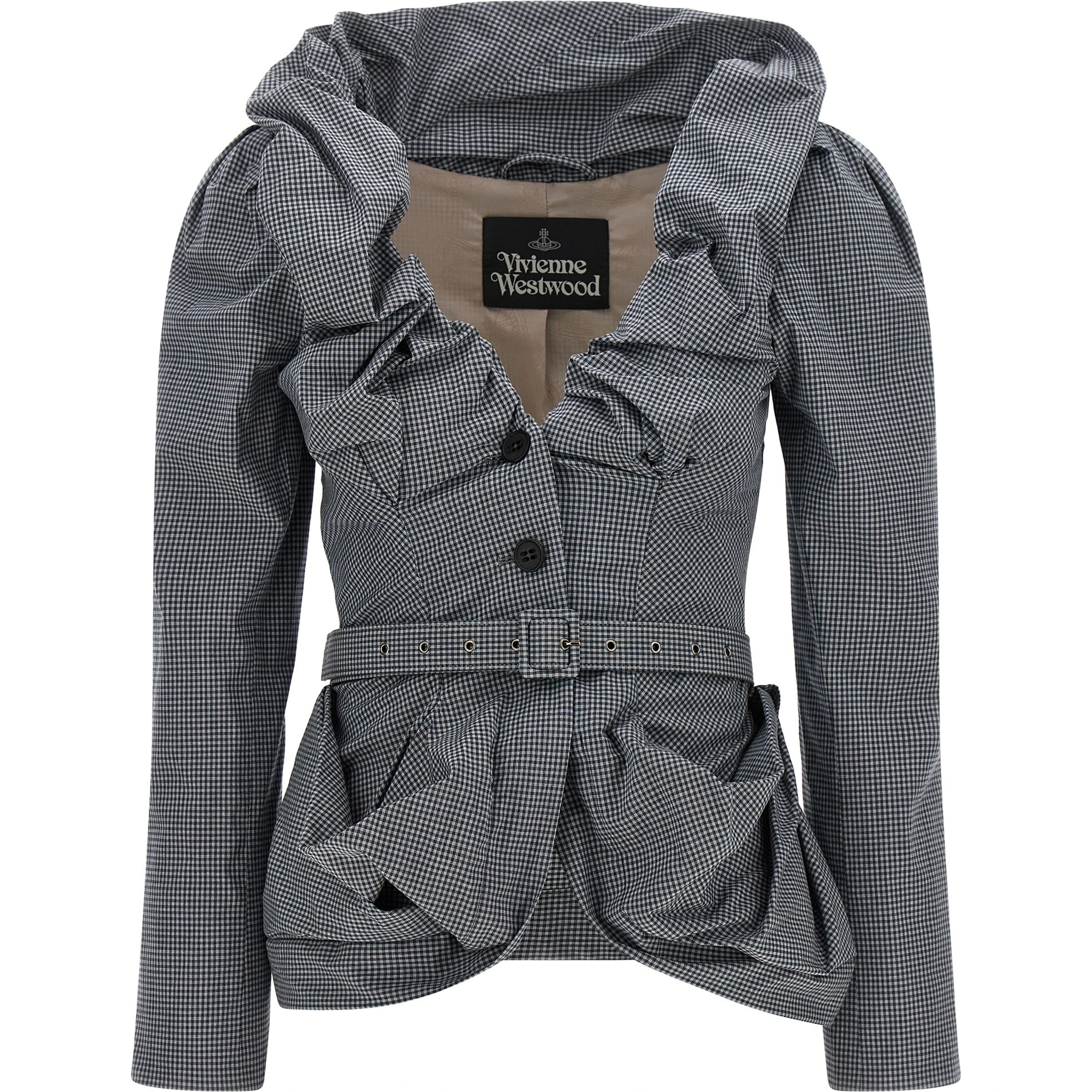 Gray Cotton Blazer