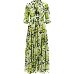 Bicolor Cotton Long Dress