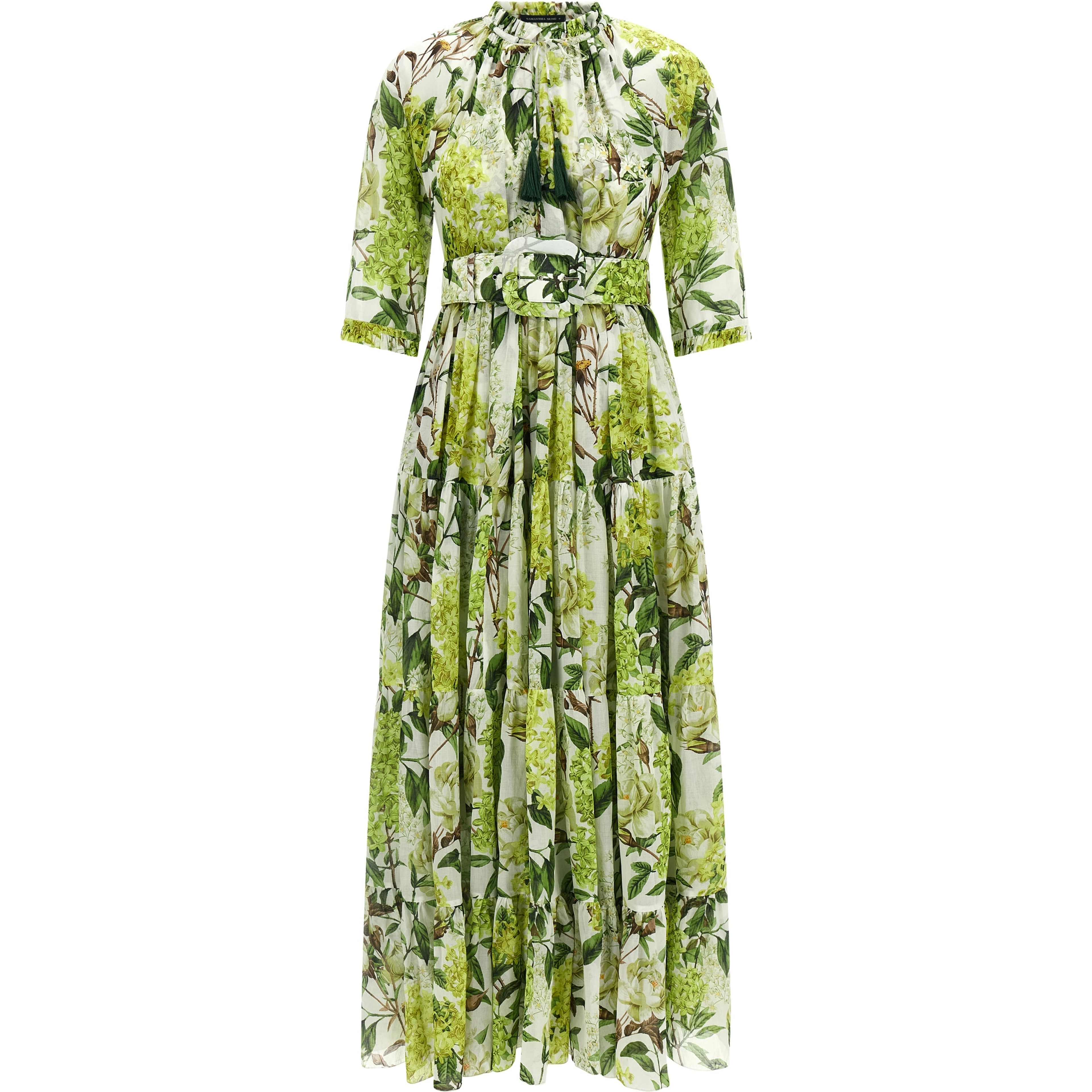 Bicolor Cotton Long Dress