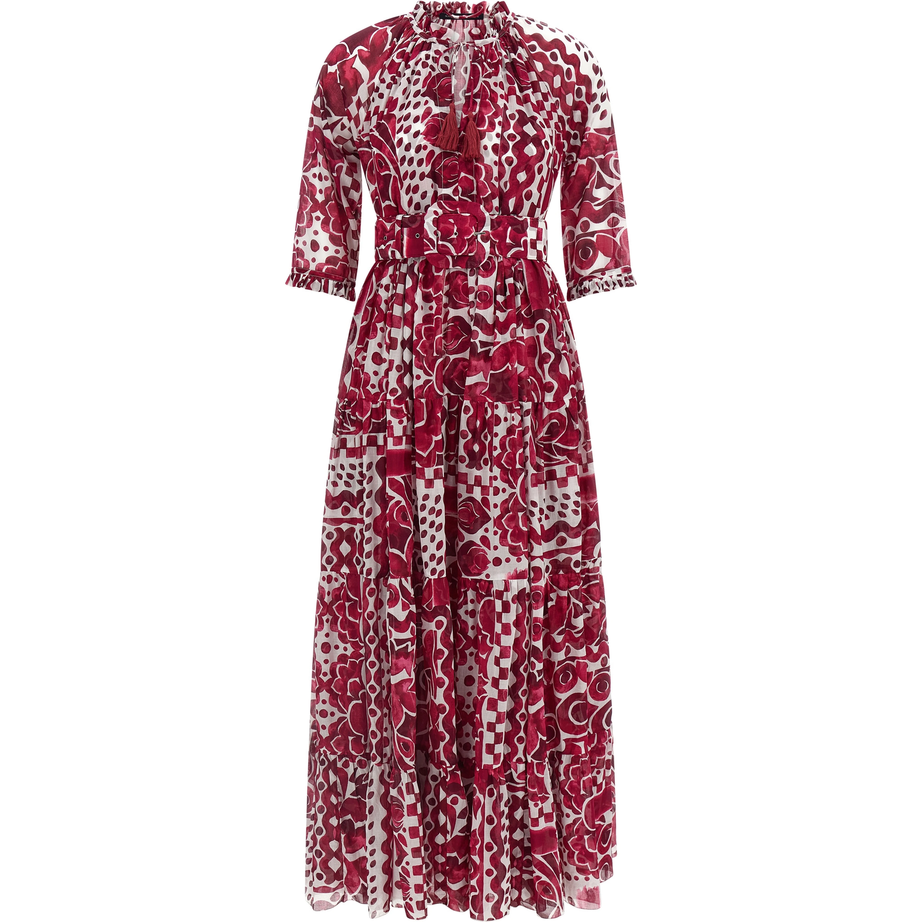 Fuchsia Cotton Long Dress