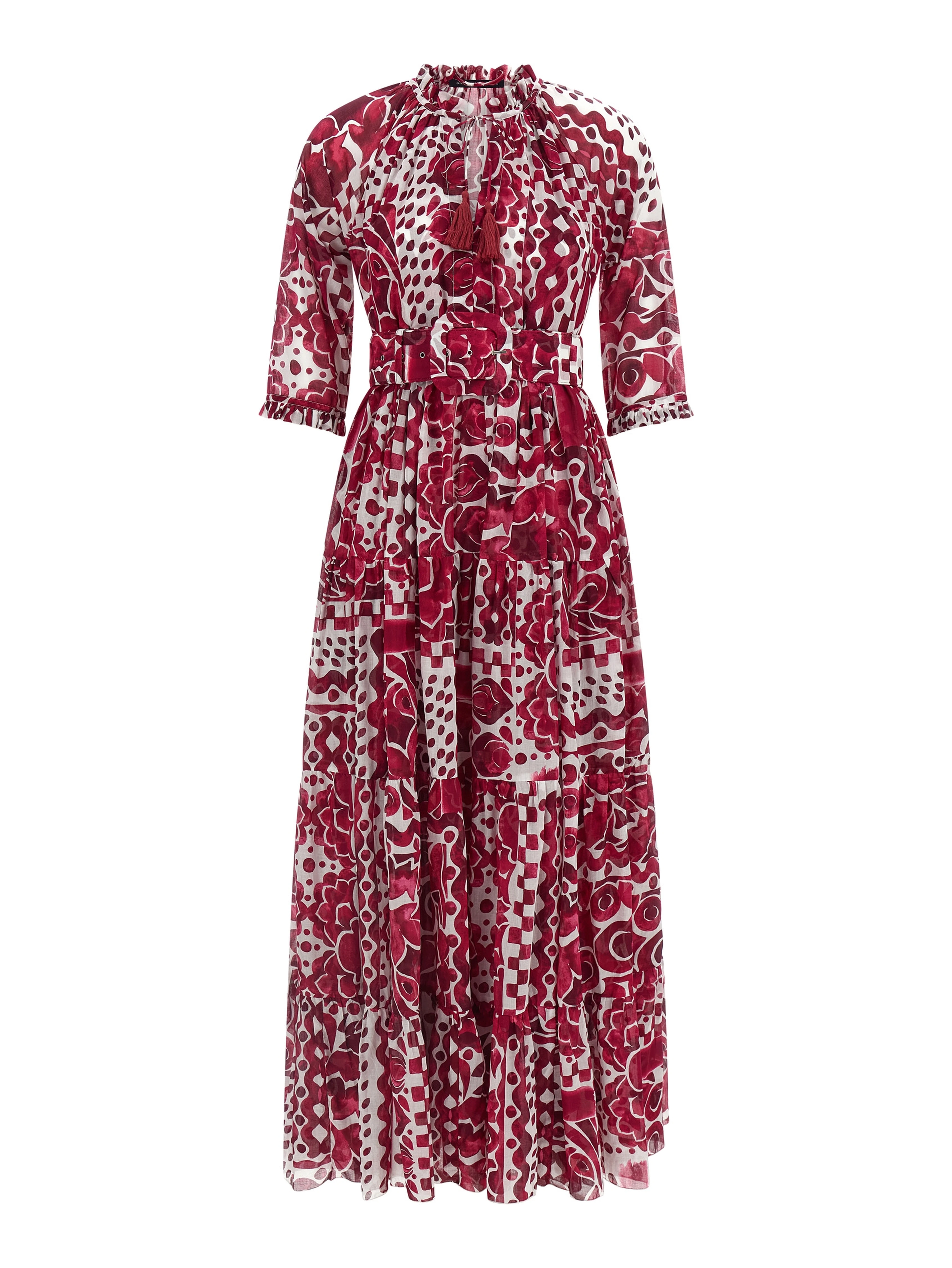 Fuchsia Cotton Long Dress