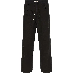 Black Cotton Casual Pants