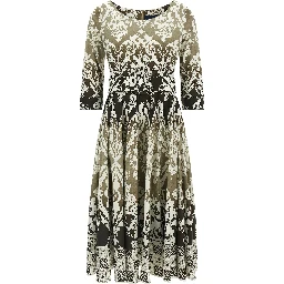 Multicolor Cotton Midi Dress