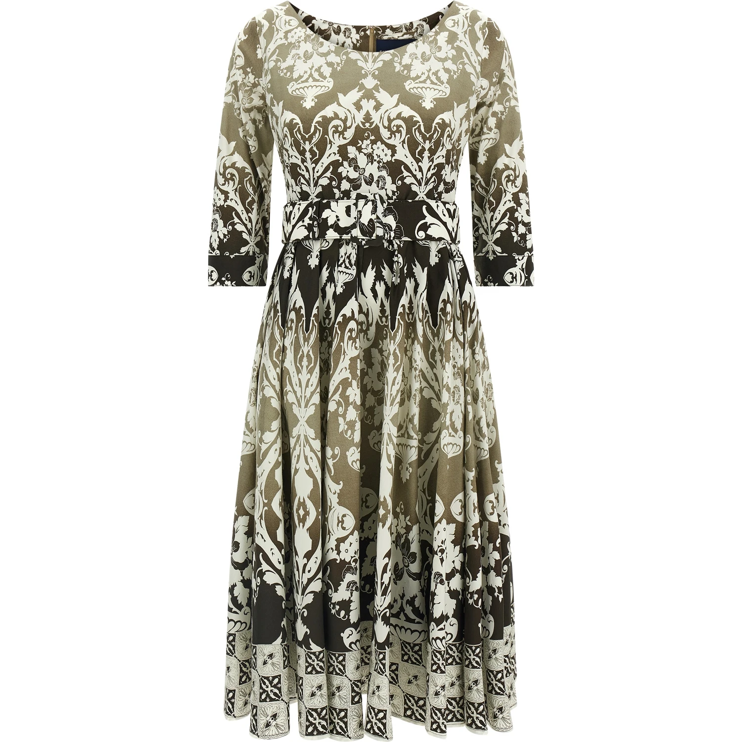 Multicolor Cotton Midi Dress