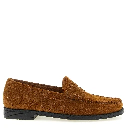Brown Cowhide Slip-On Loafers