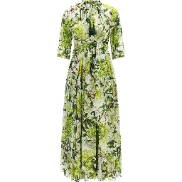 Bicolor Cotton Long Dress