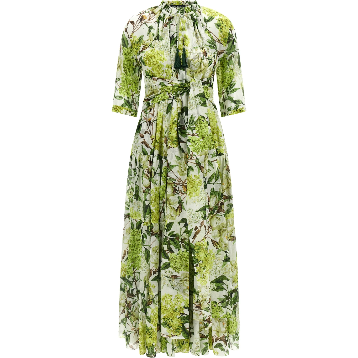 Bicolor Cotton Long Dress