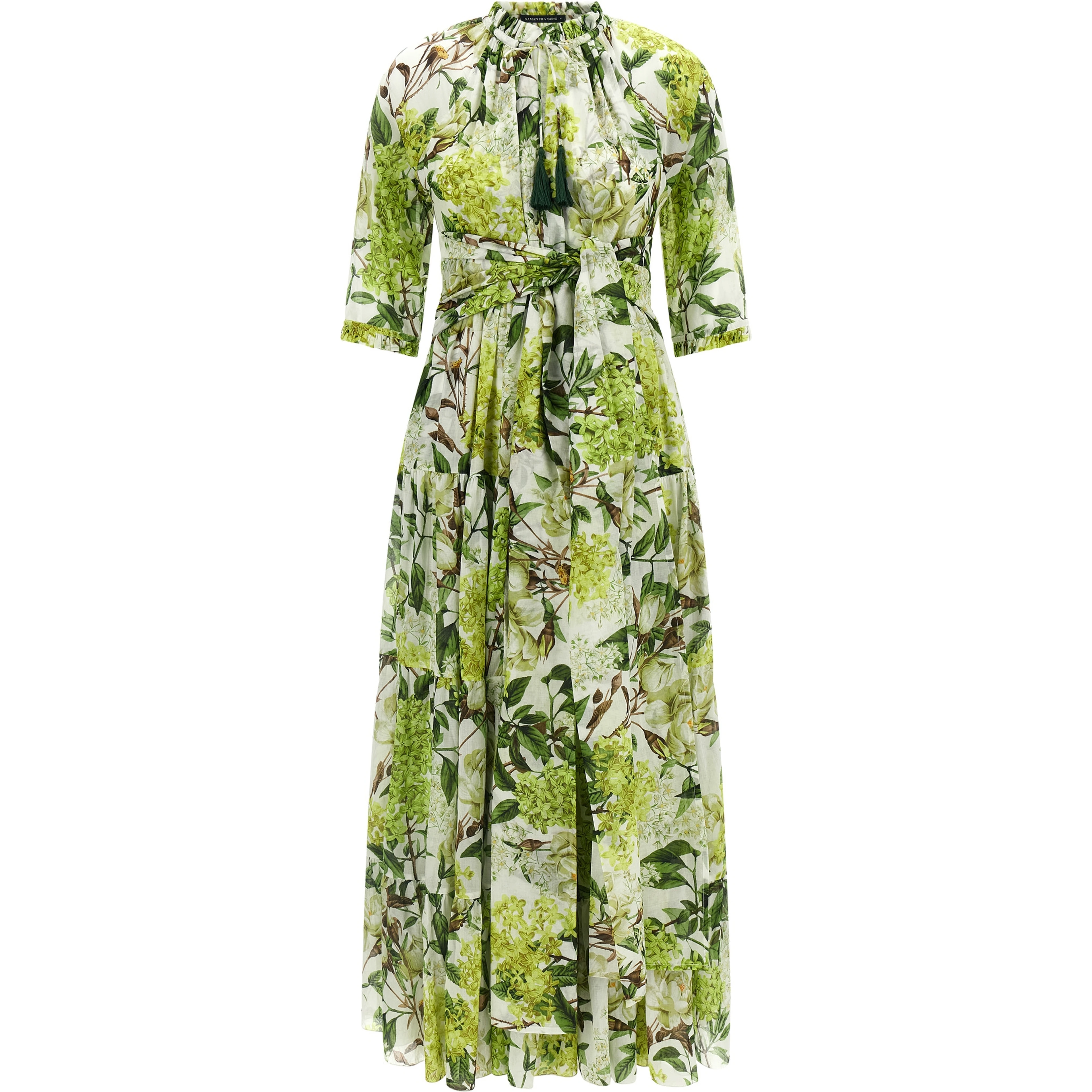 Bicolor Cotton Long Dress