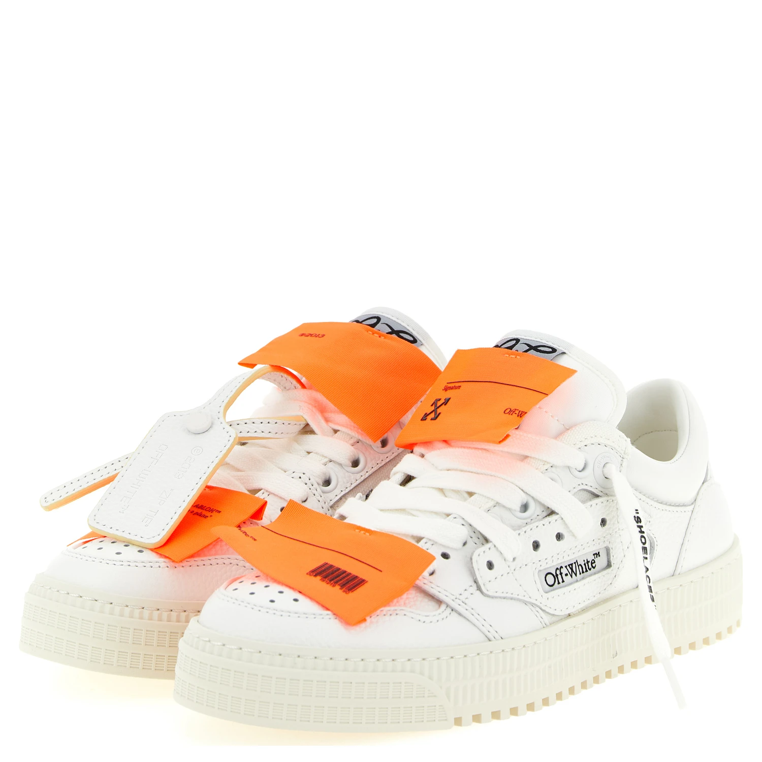 White Calfskin Athletic Sneakers