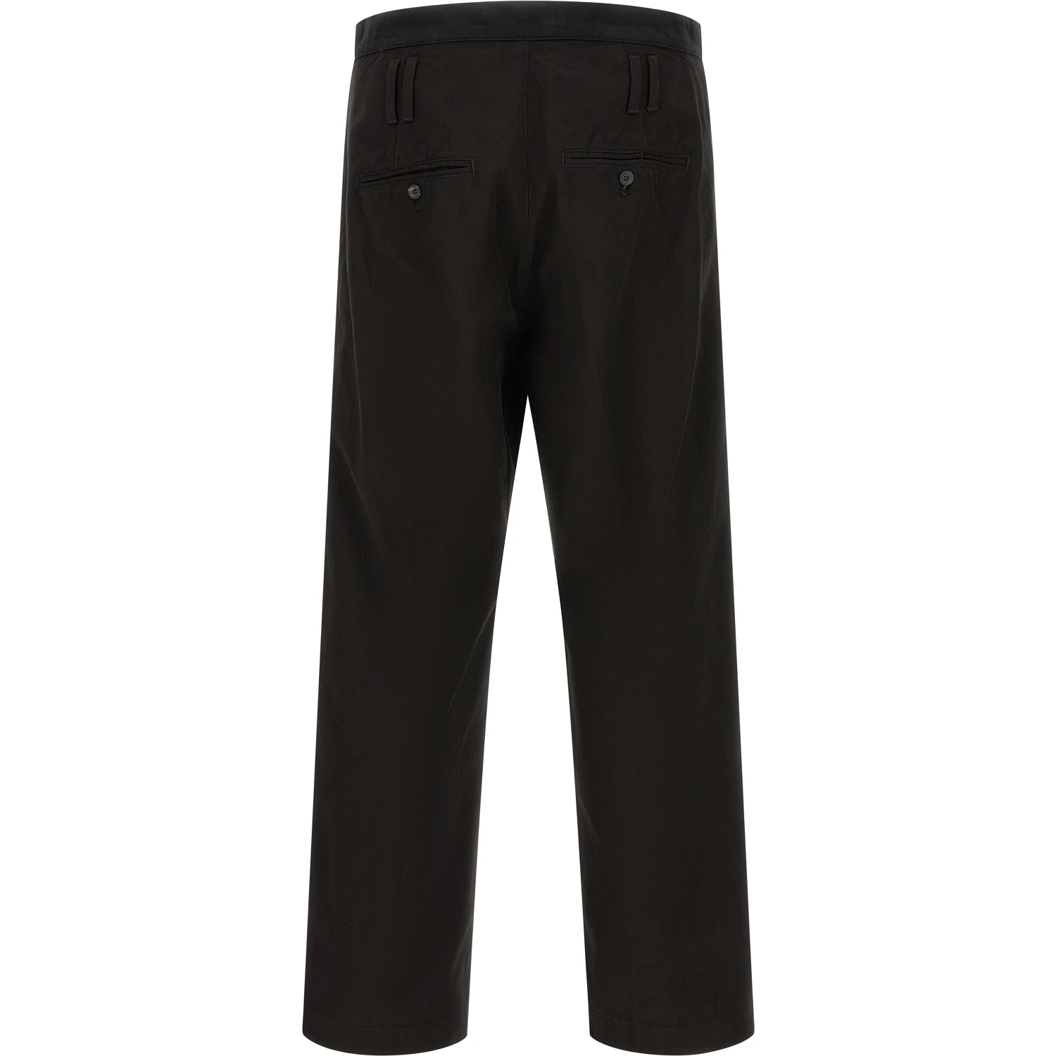 Black Cotton Casual Pants