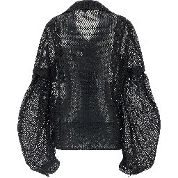 Black Polyester Biker Jacket