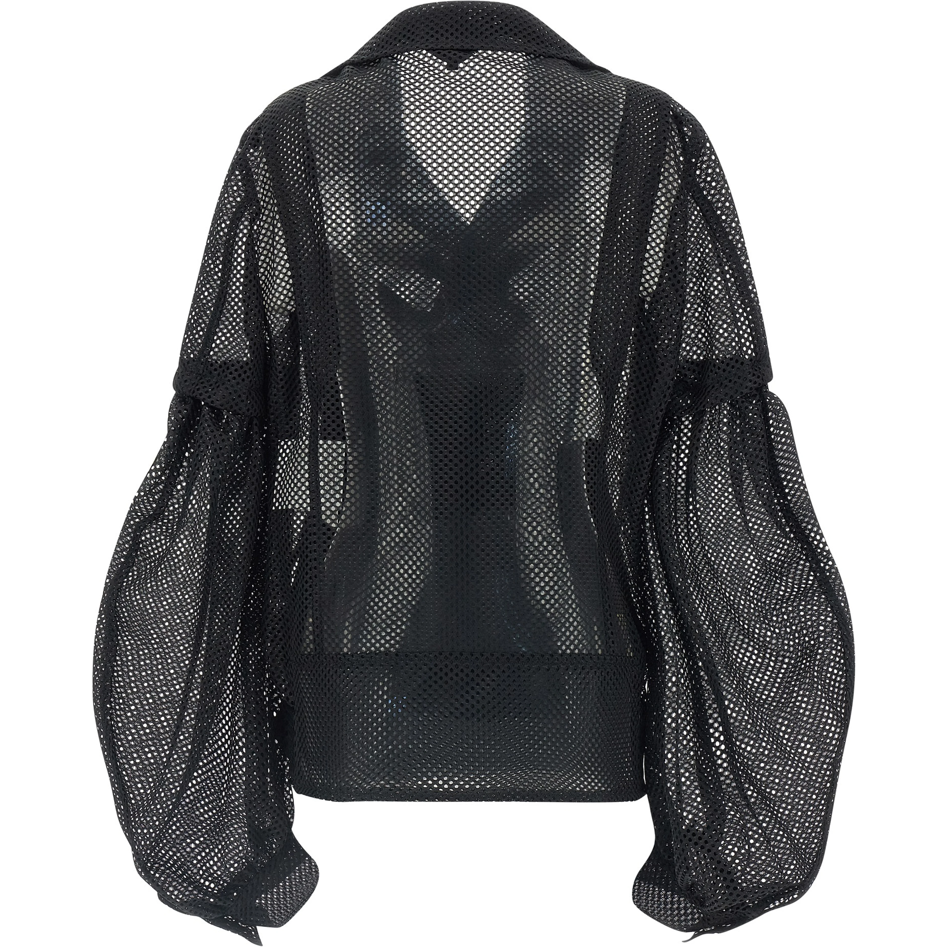 Black Polyester Biker Jacket