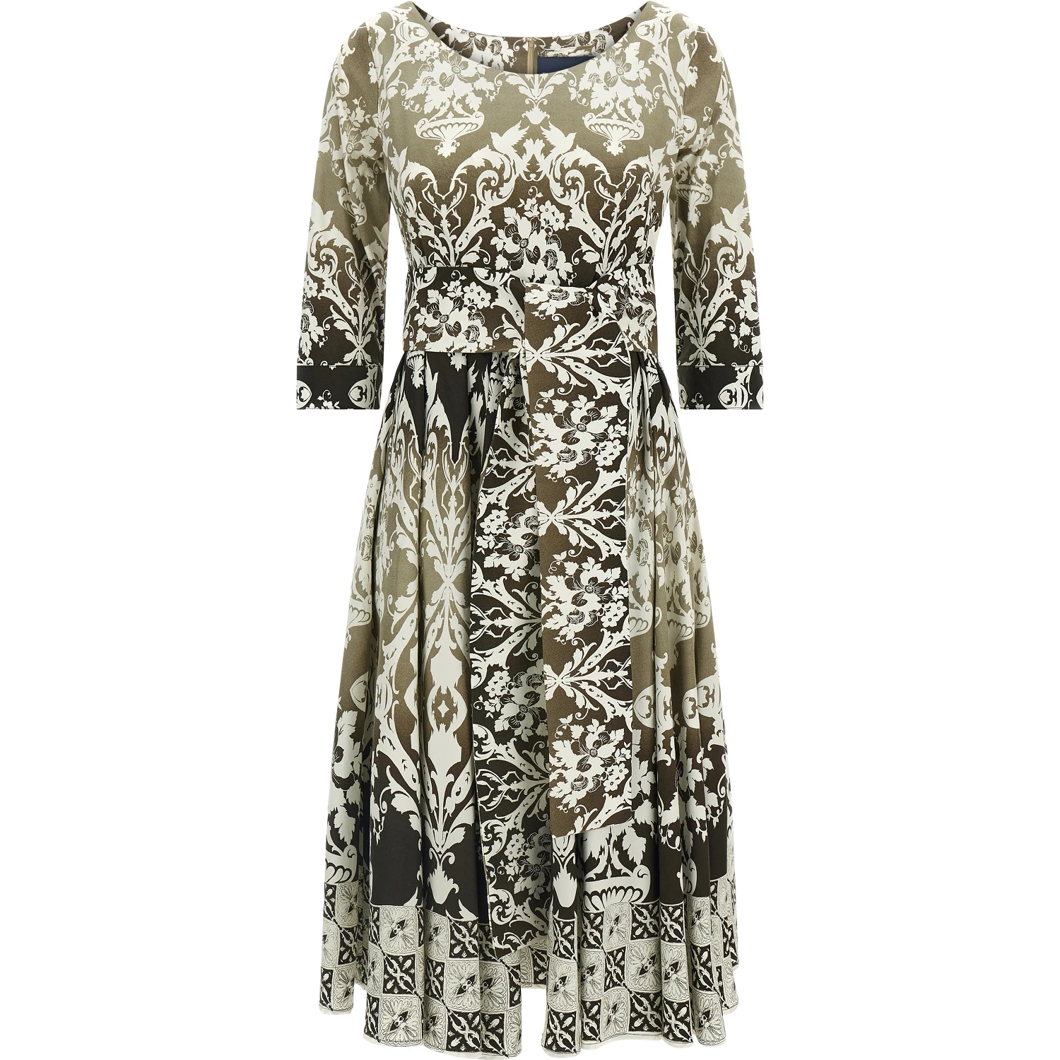 Multicolor Cotton Midi Dress