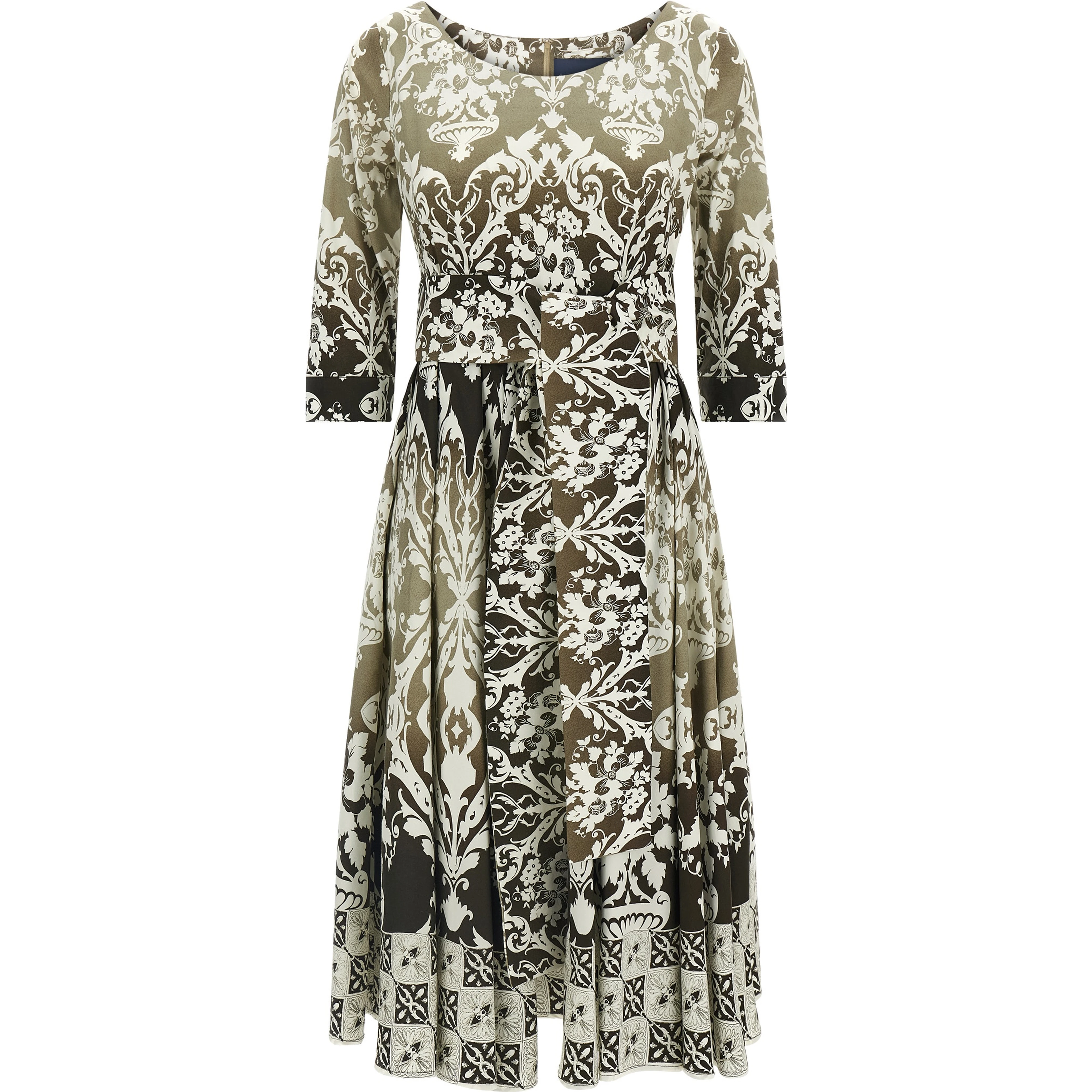 Multicolor Cotton Midi Dress