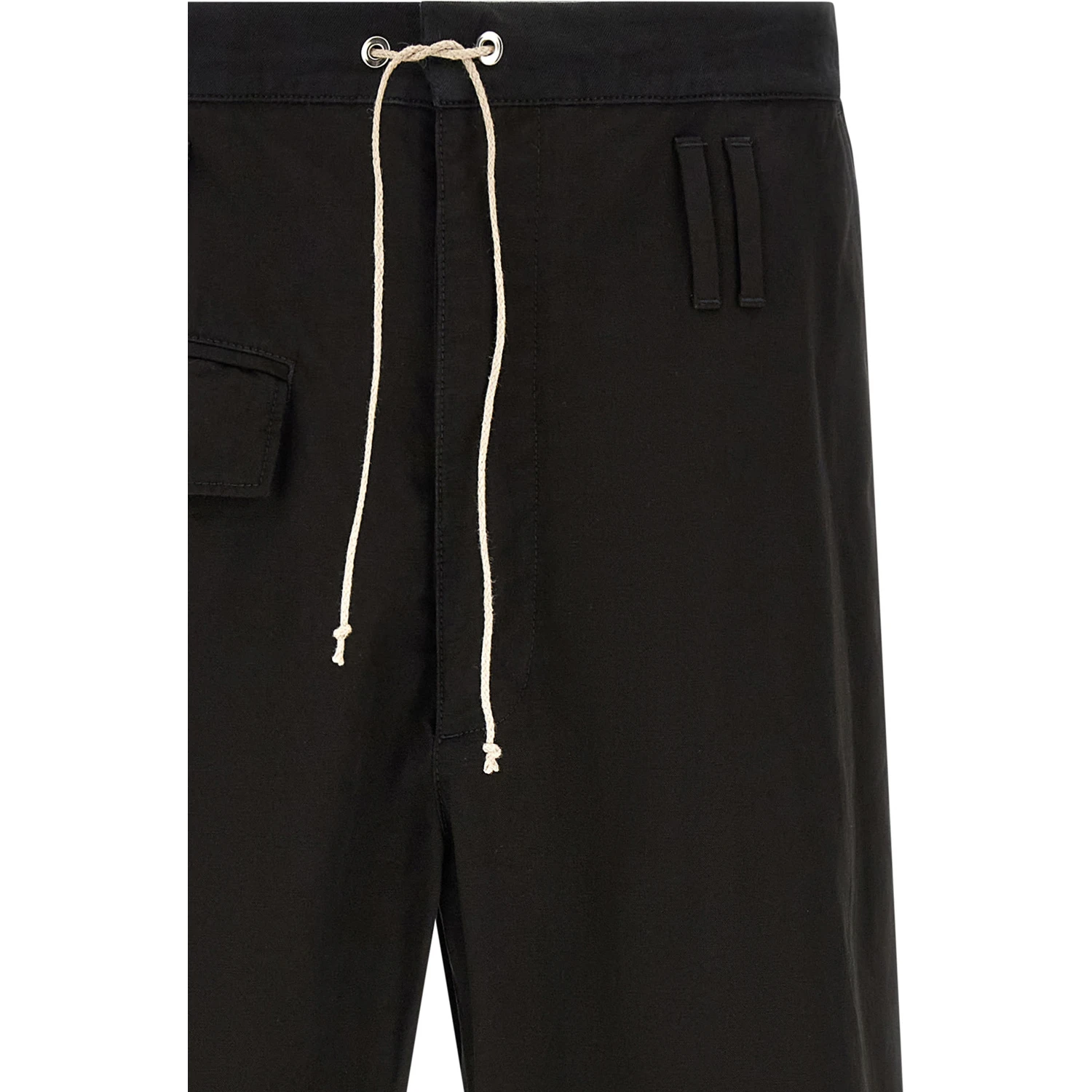 Black Cotton Casual Pants