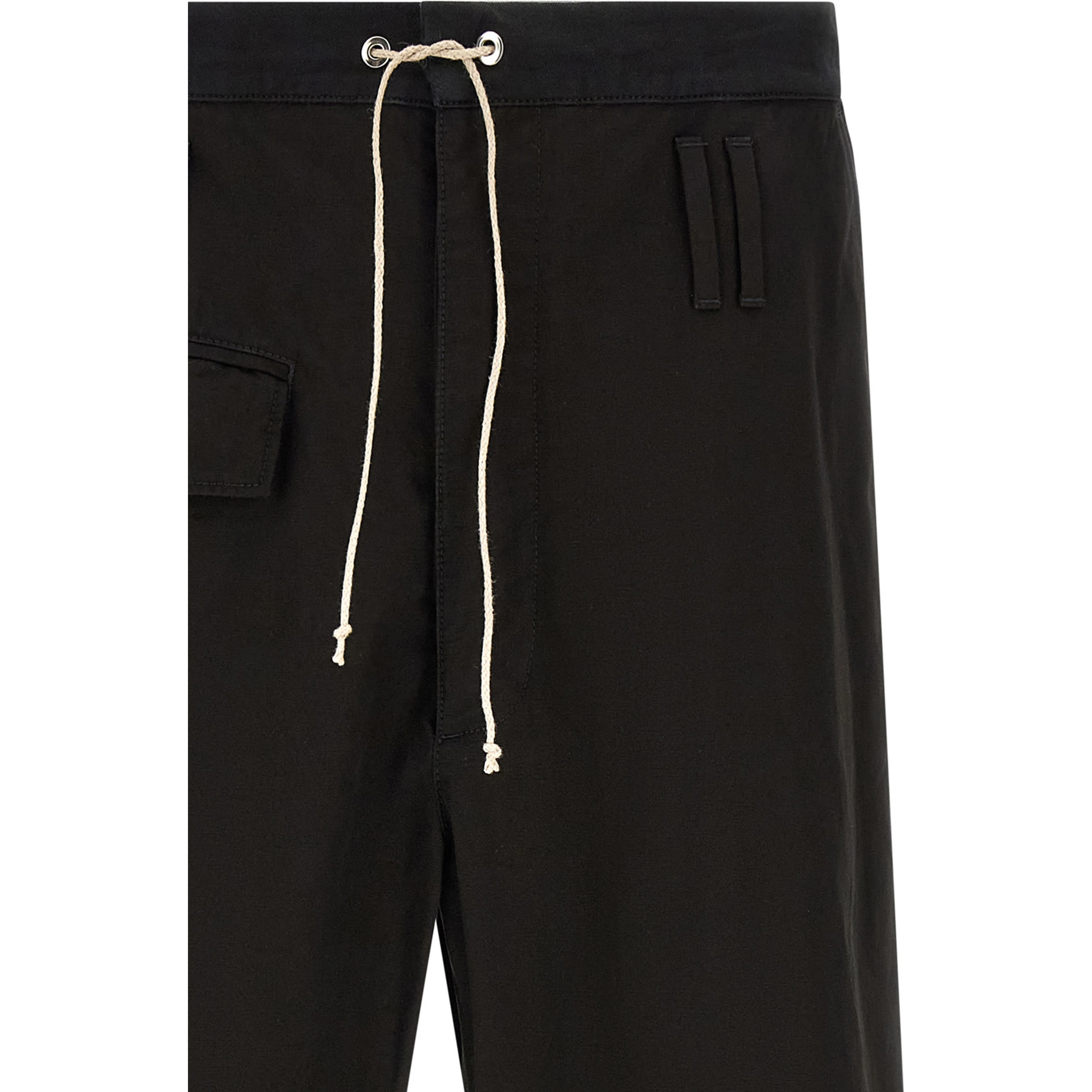 Black Cotton Casual Pants