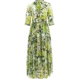 Bicolor Cotton Long Dress