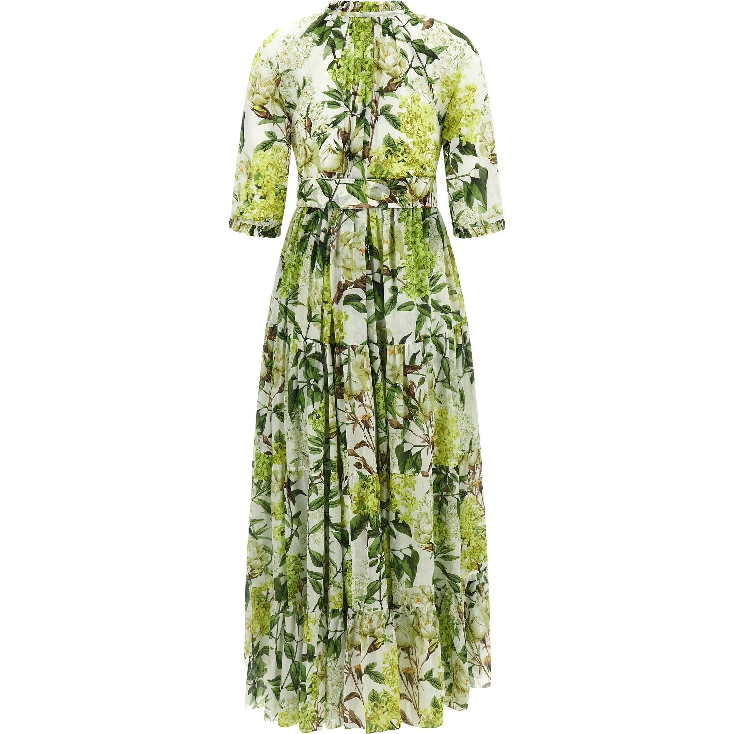 Bicolor Cotton Long Dress