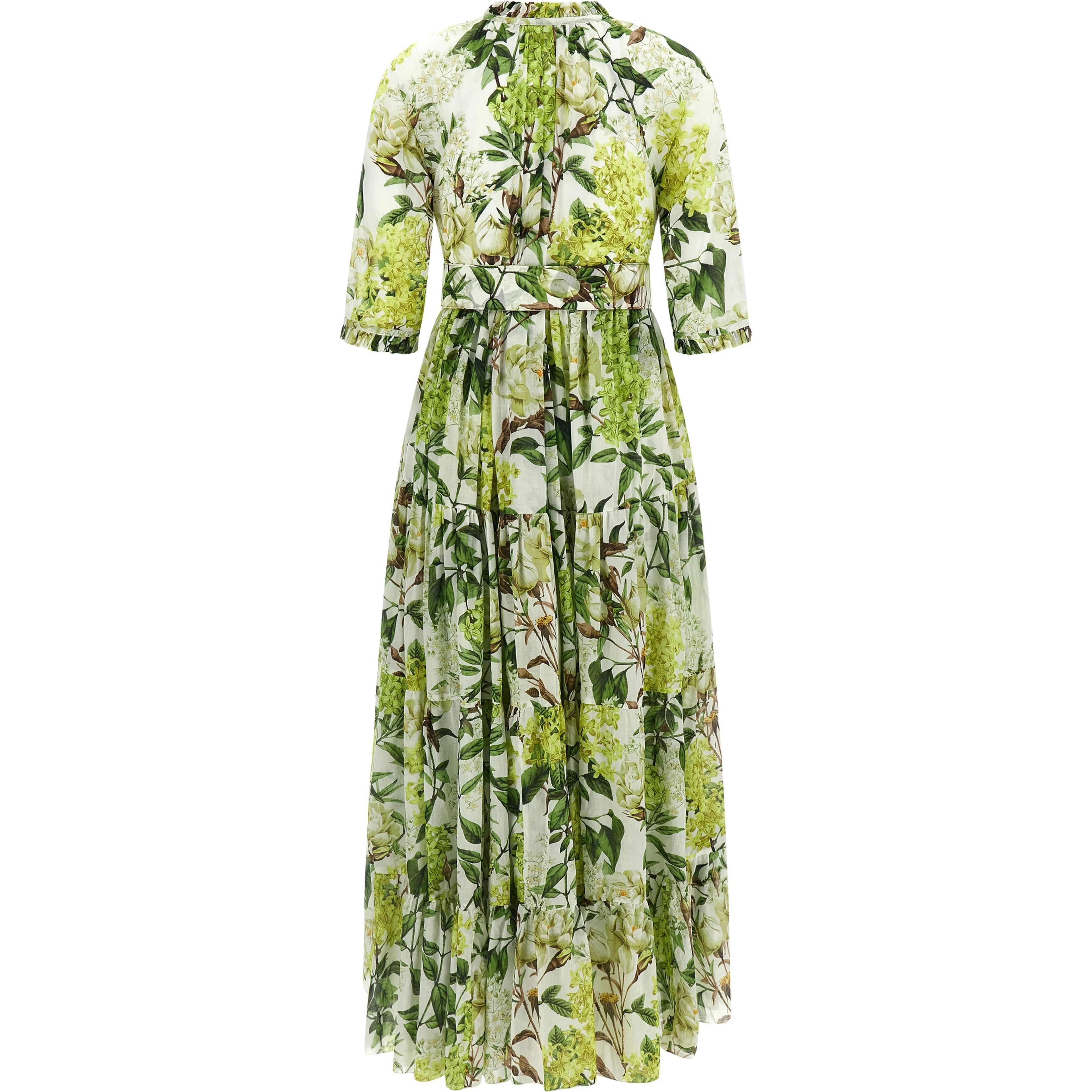 Bicolor Cotton Long Dress