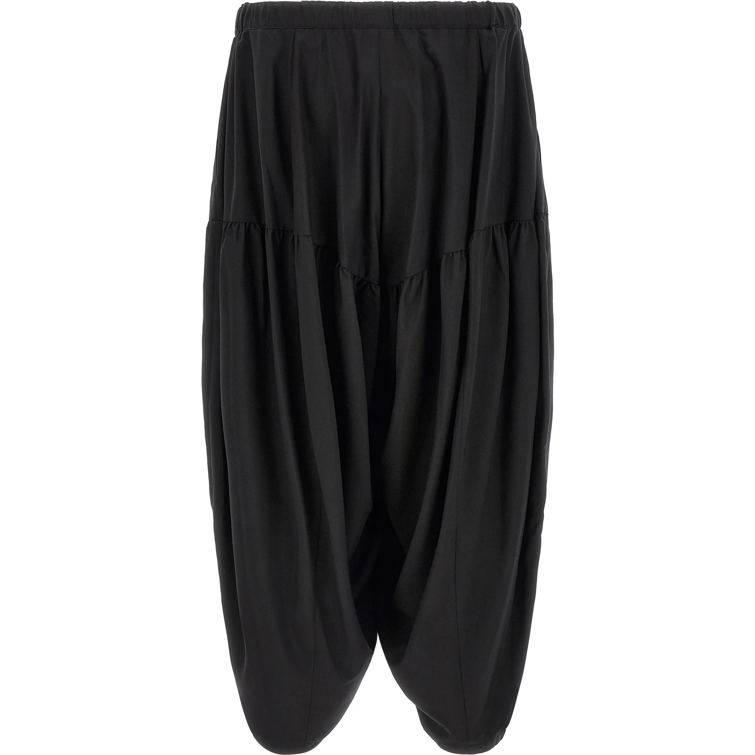 Black Polyester Casual Pants