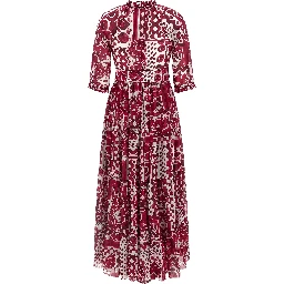 Fuchsia Cotton Long Dress