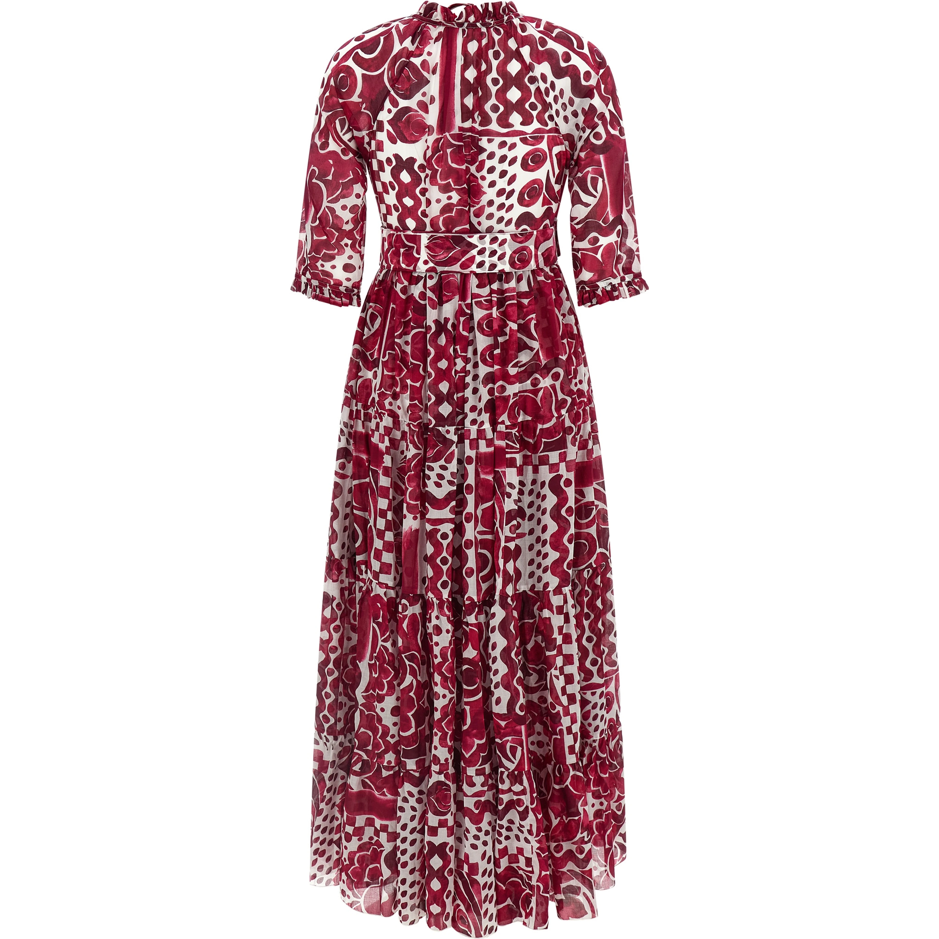 Fuchsia Cotton Long Dress