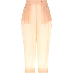 Multicolor Silk Casual Pants