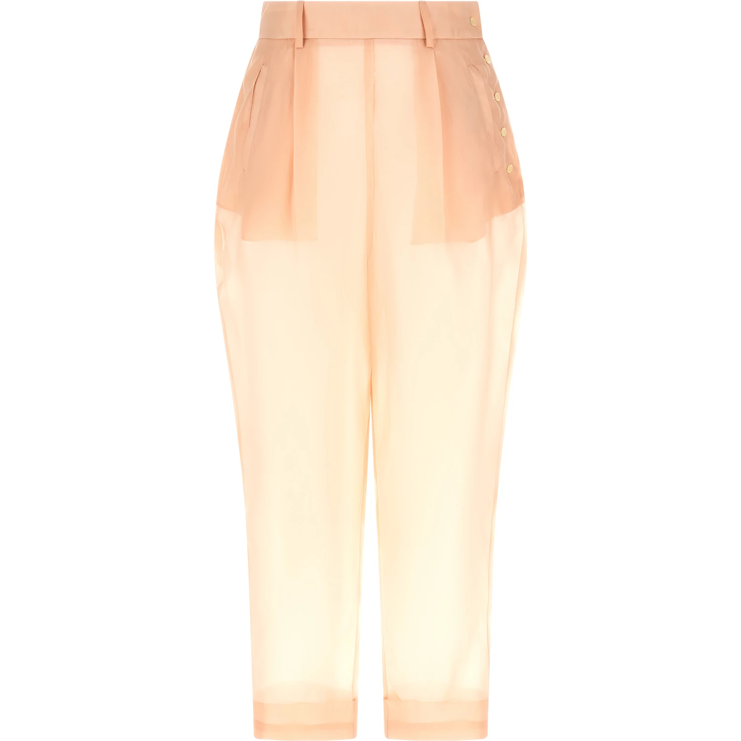 Multicolor Silk Casual Pants