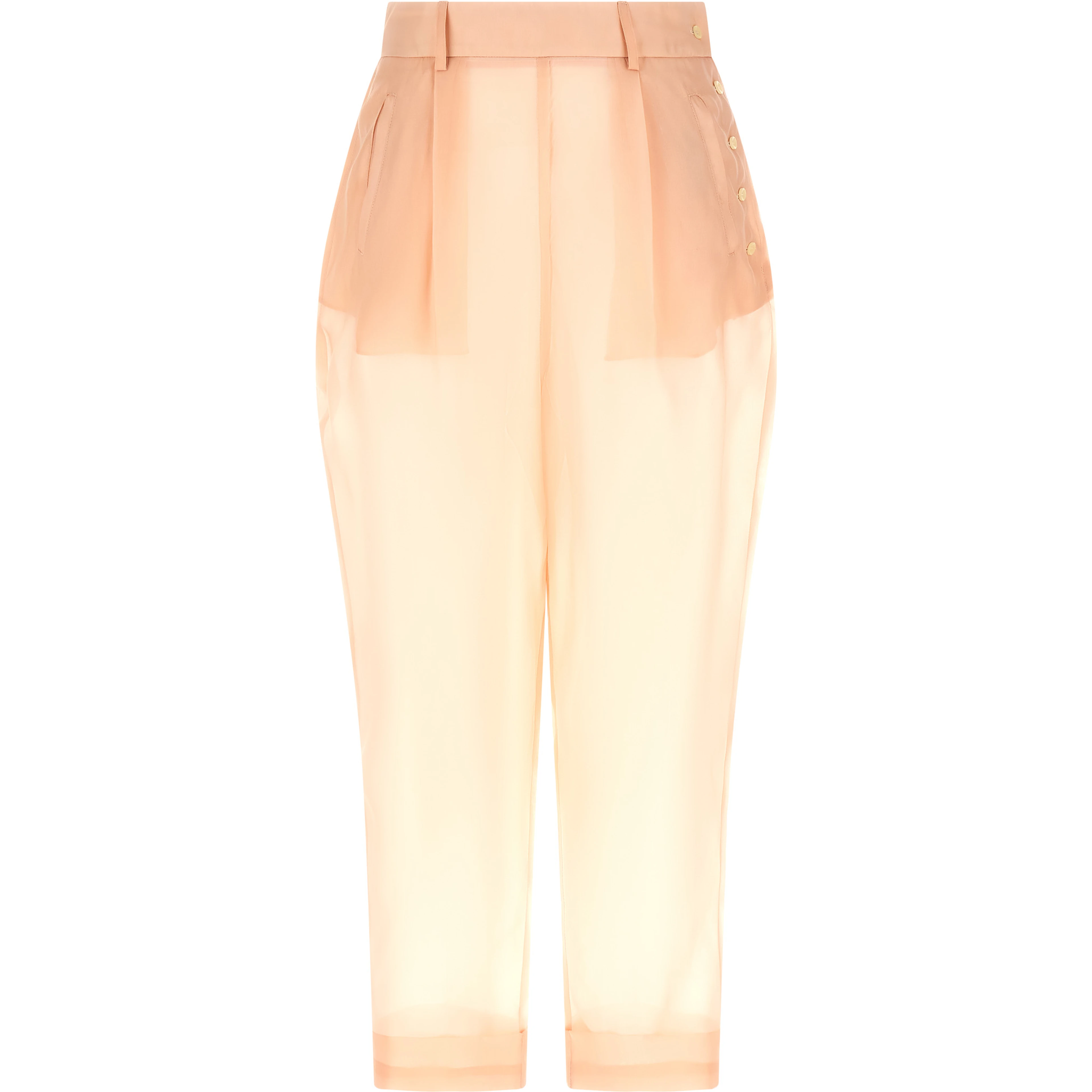 Multicolor Silk Casual Pants