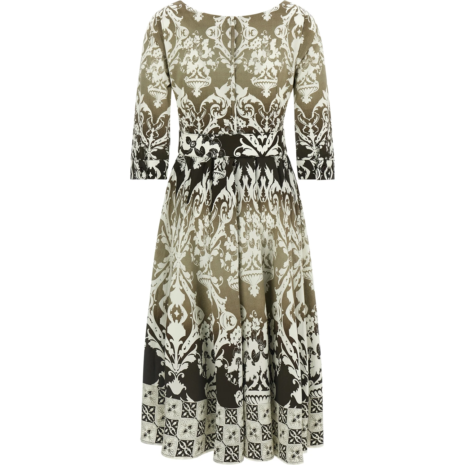 Multicolor Cotton Midi Dress