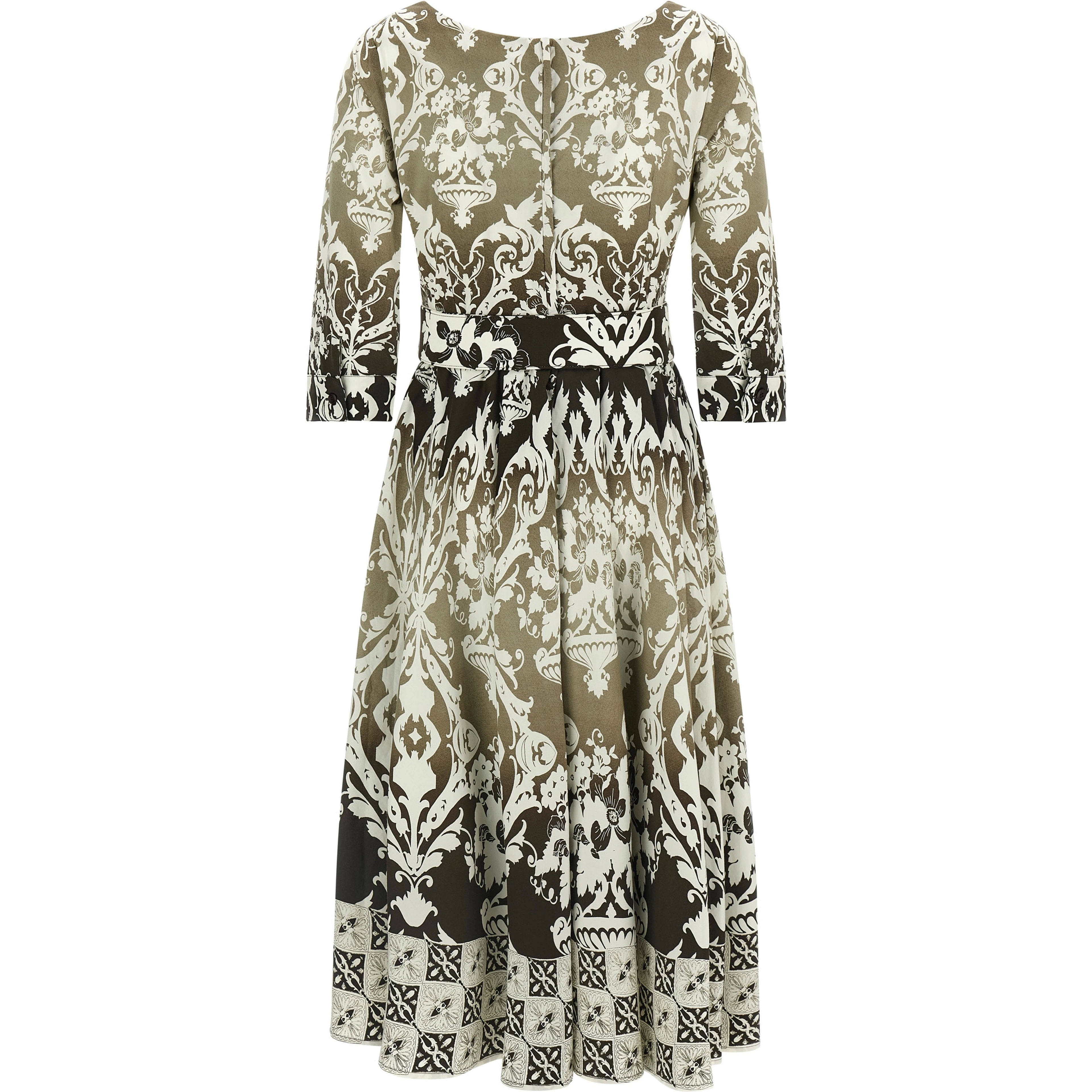 Multicolor Cotton Midi Dress