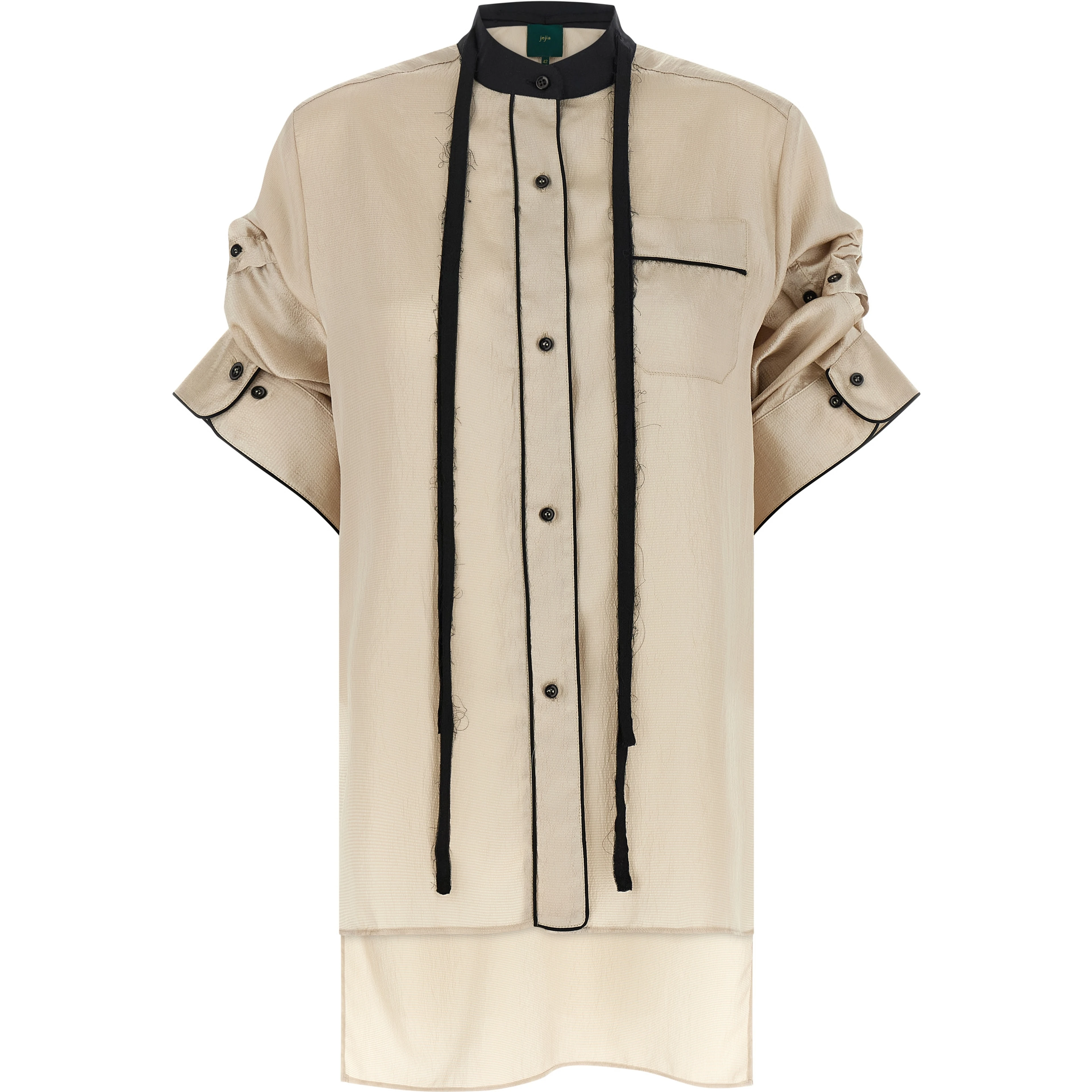 Beige Polyester Blouse