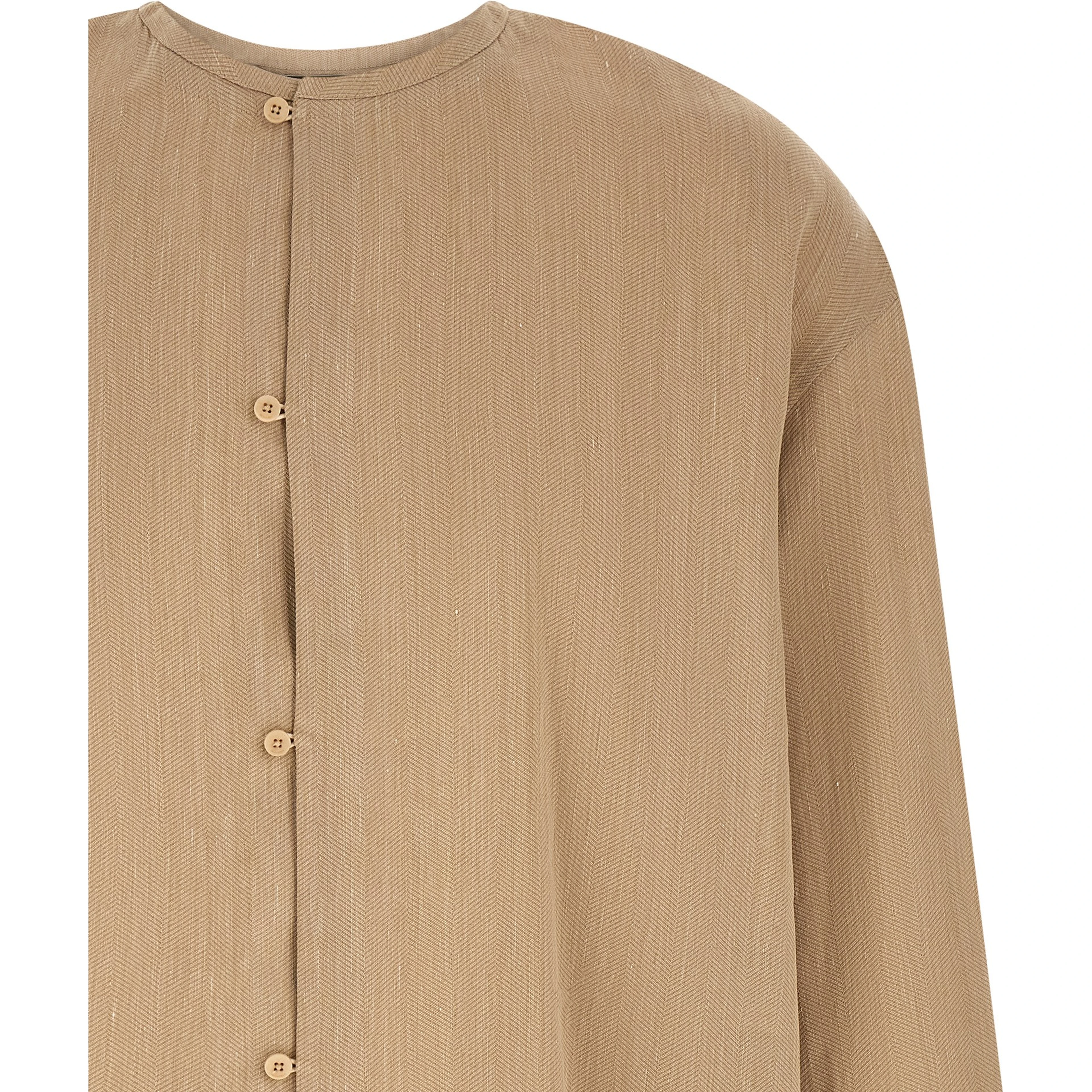 Beige Linen Blouse