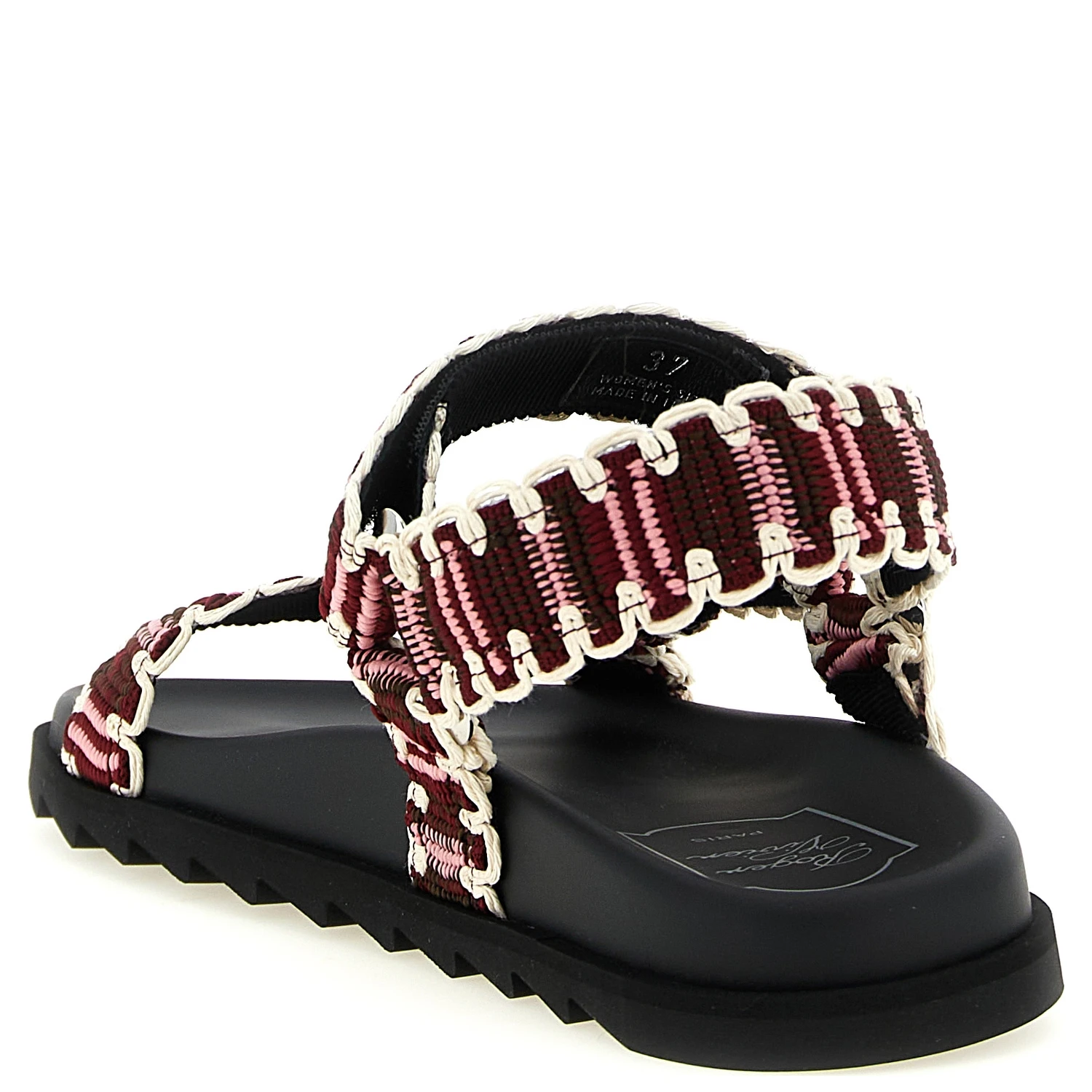 Multicolor Polyester Flat Sandals