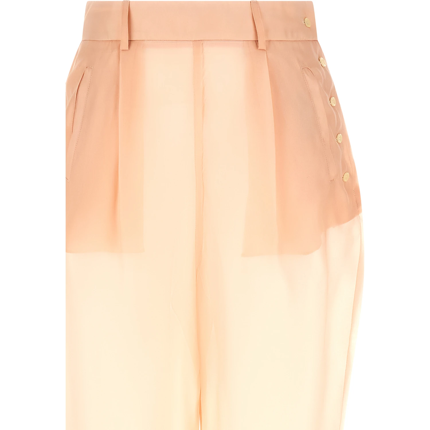 Multicolor Silk Casual Pants