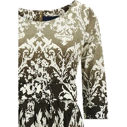 Multicolor Cotton Midi Dress
