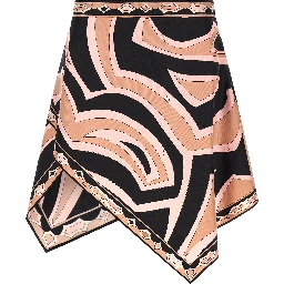 Multicolor Silk Long Skirt