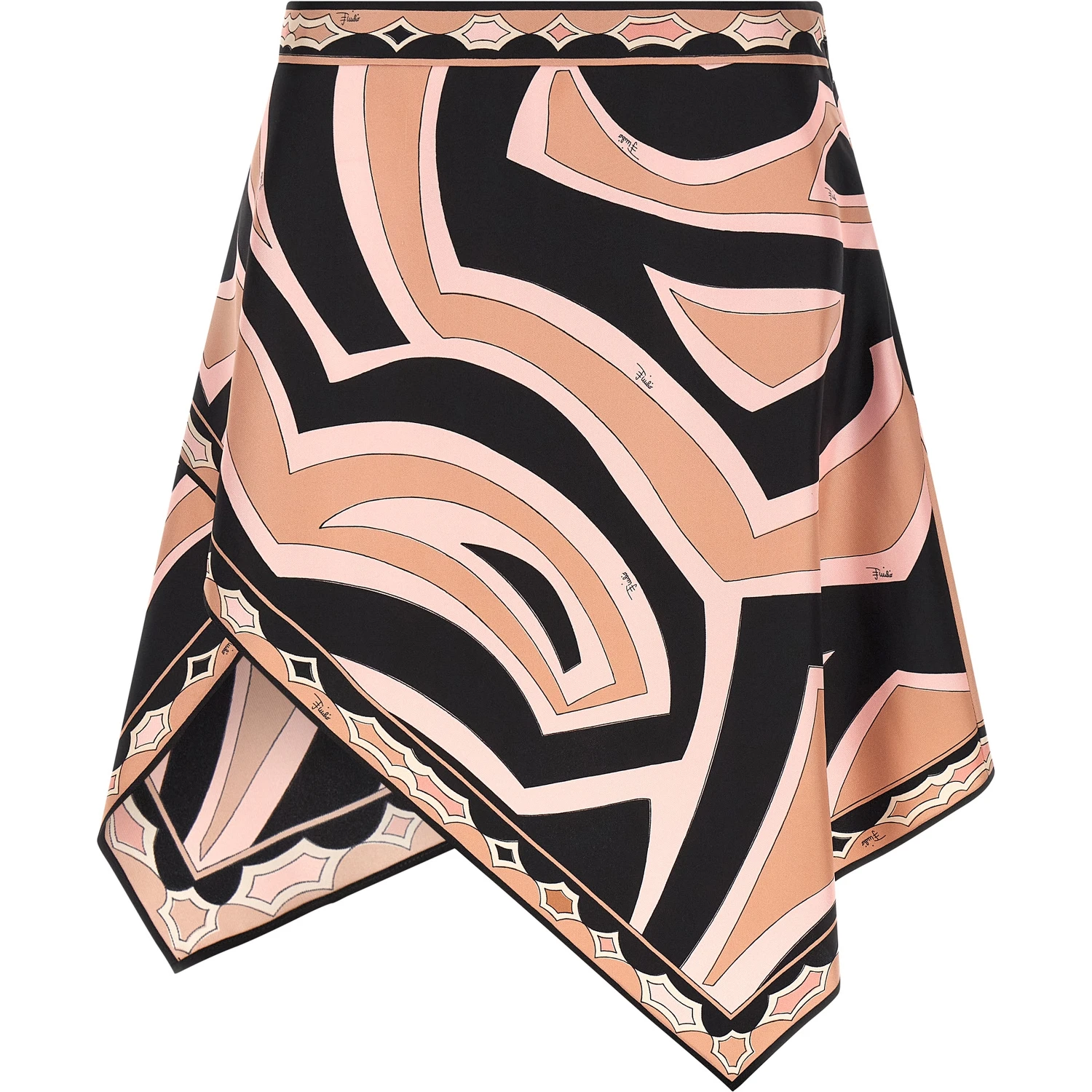 Multicolor Silk Long Skirt