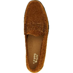 Brown Cowhide Slip-On Loafers