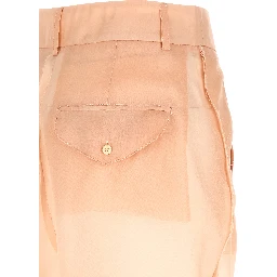 Multicolor Silk Casual Pants