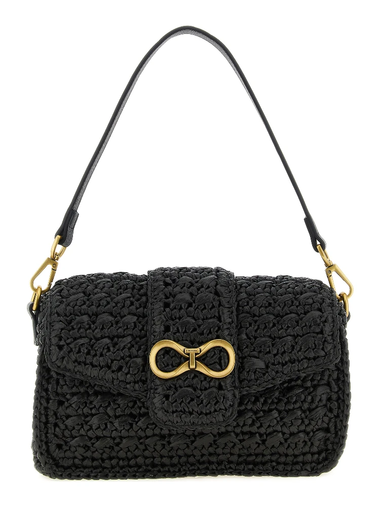 Black Polypropylene Crossbody Bag