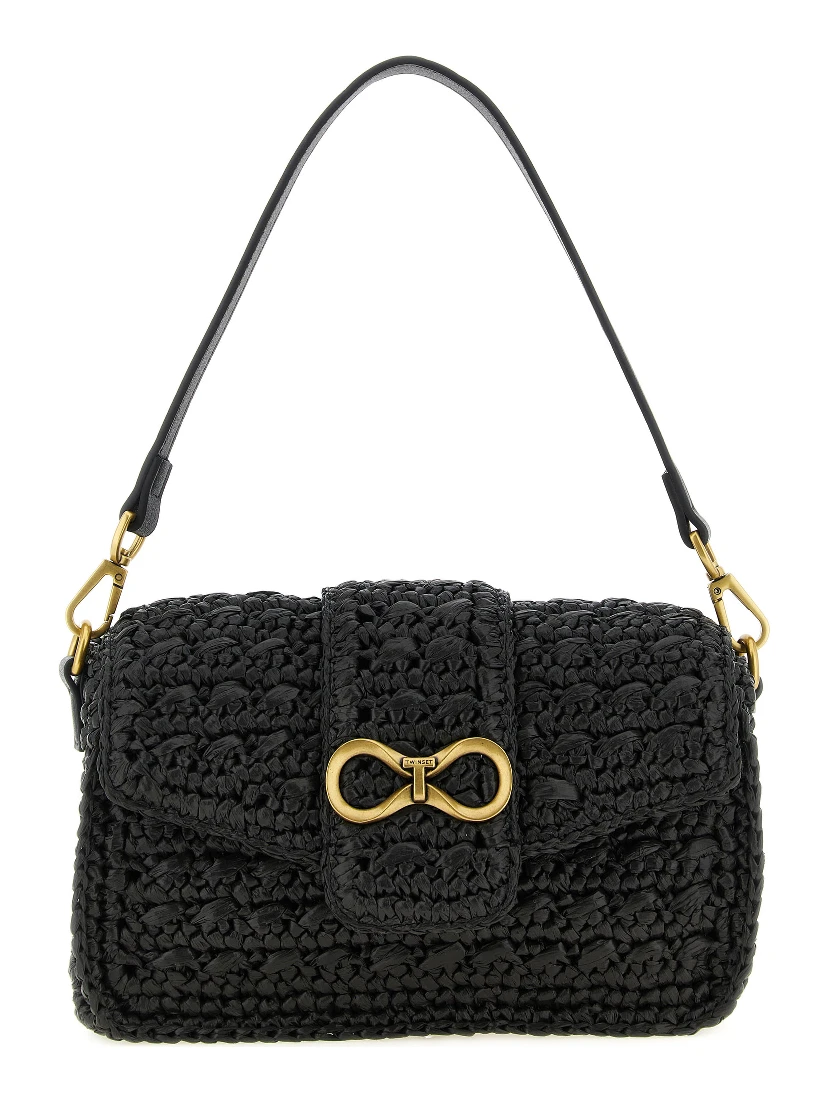 Black Polypropylene Crossbody Bag