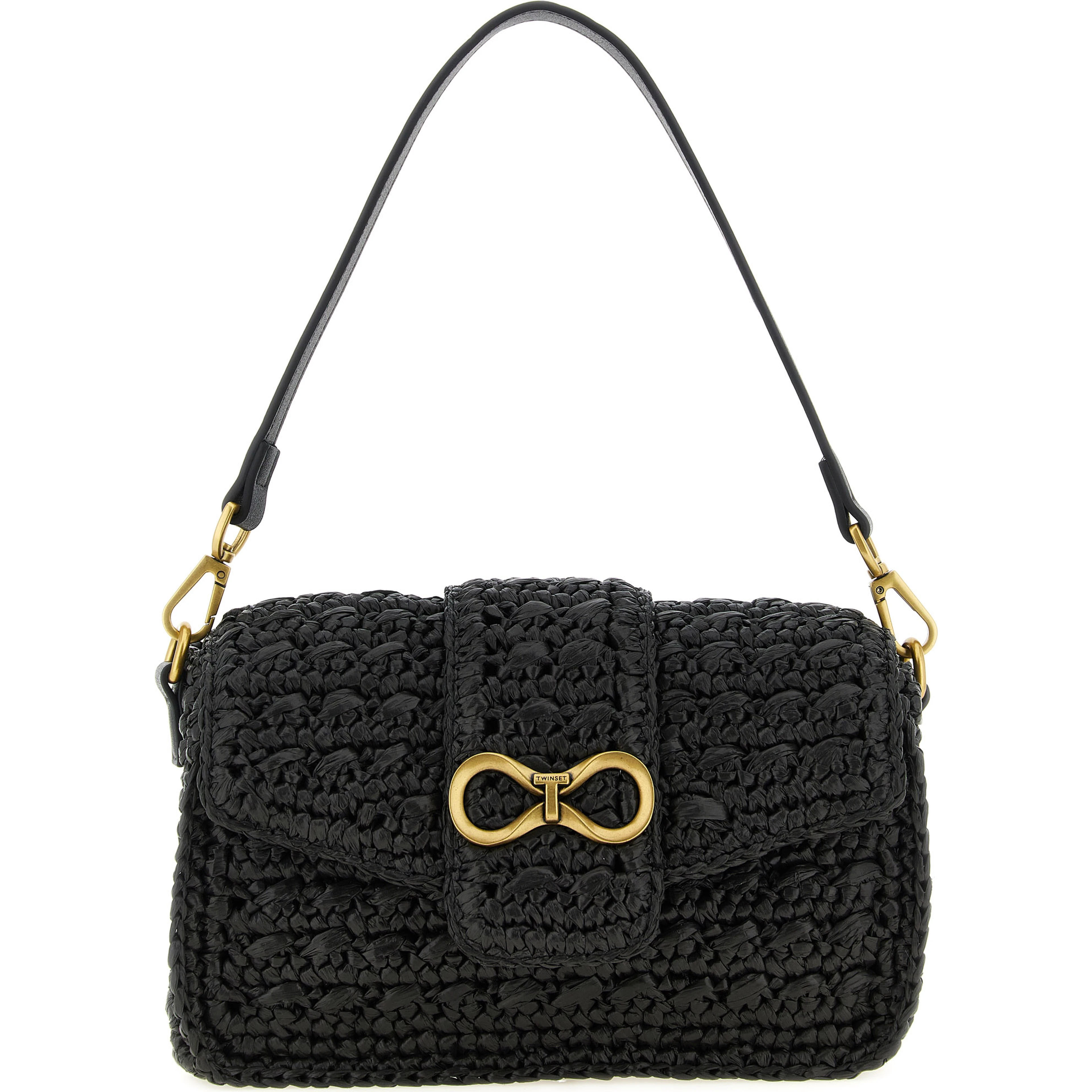 Black Polypropylene Crossbody Bag