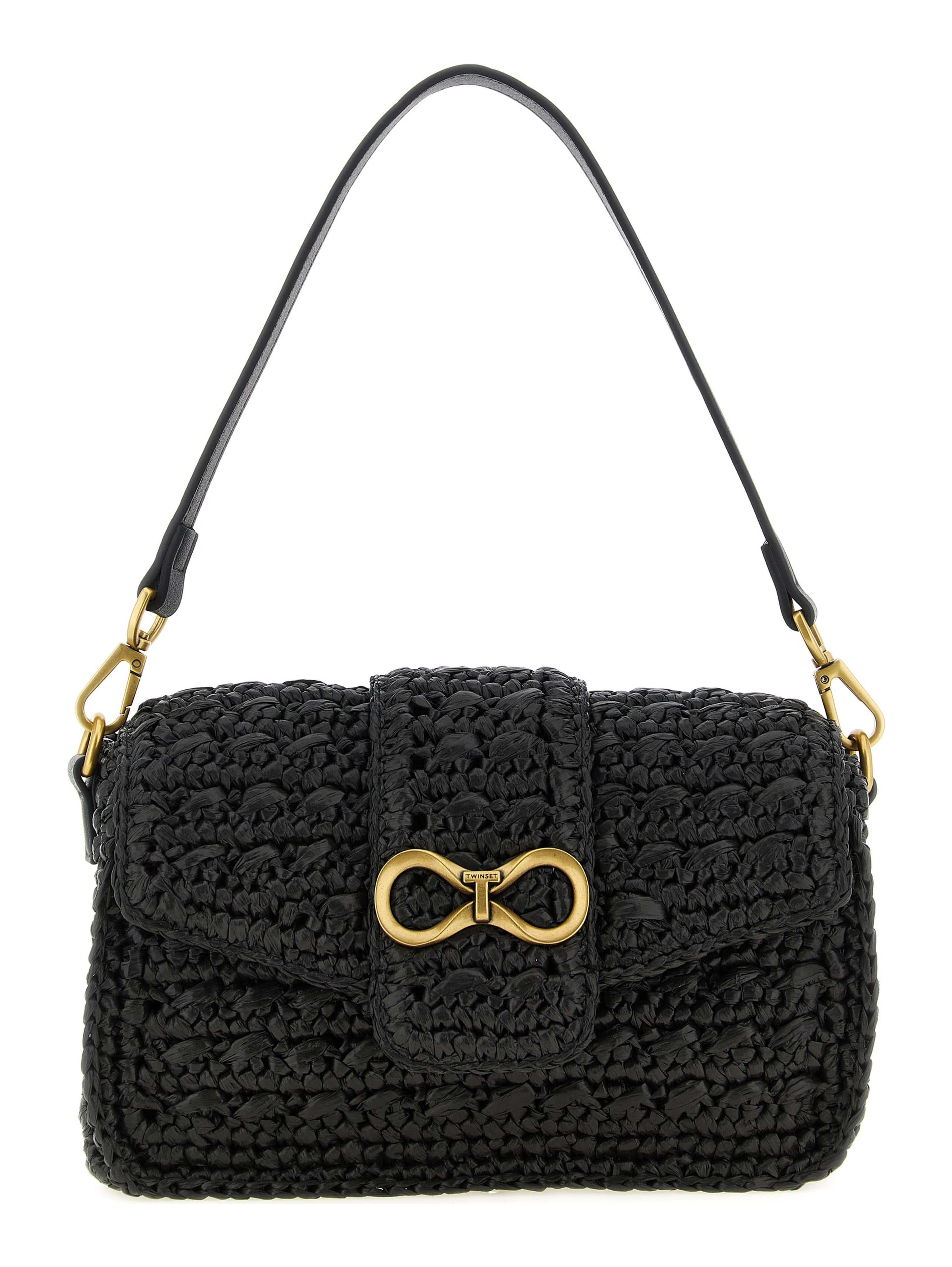 Black Polypropylene Crossbody Bag